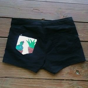 Custom, hand-painted shorts